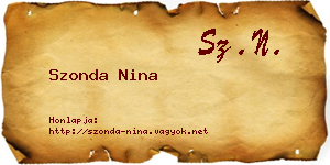 Szonda Nina névjegykártya